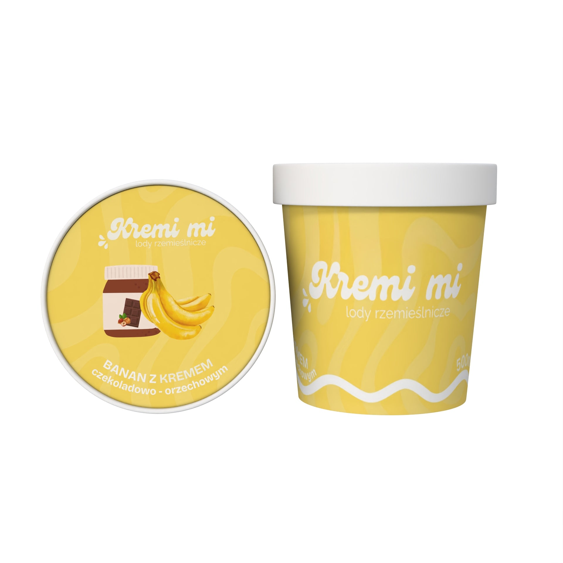 Lody Bananowe z Kremem Czekoladowo – Orzechowym