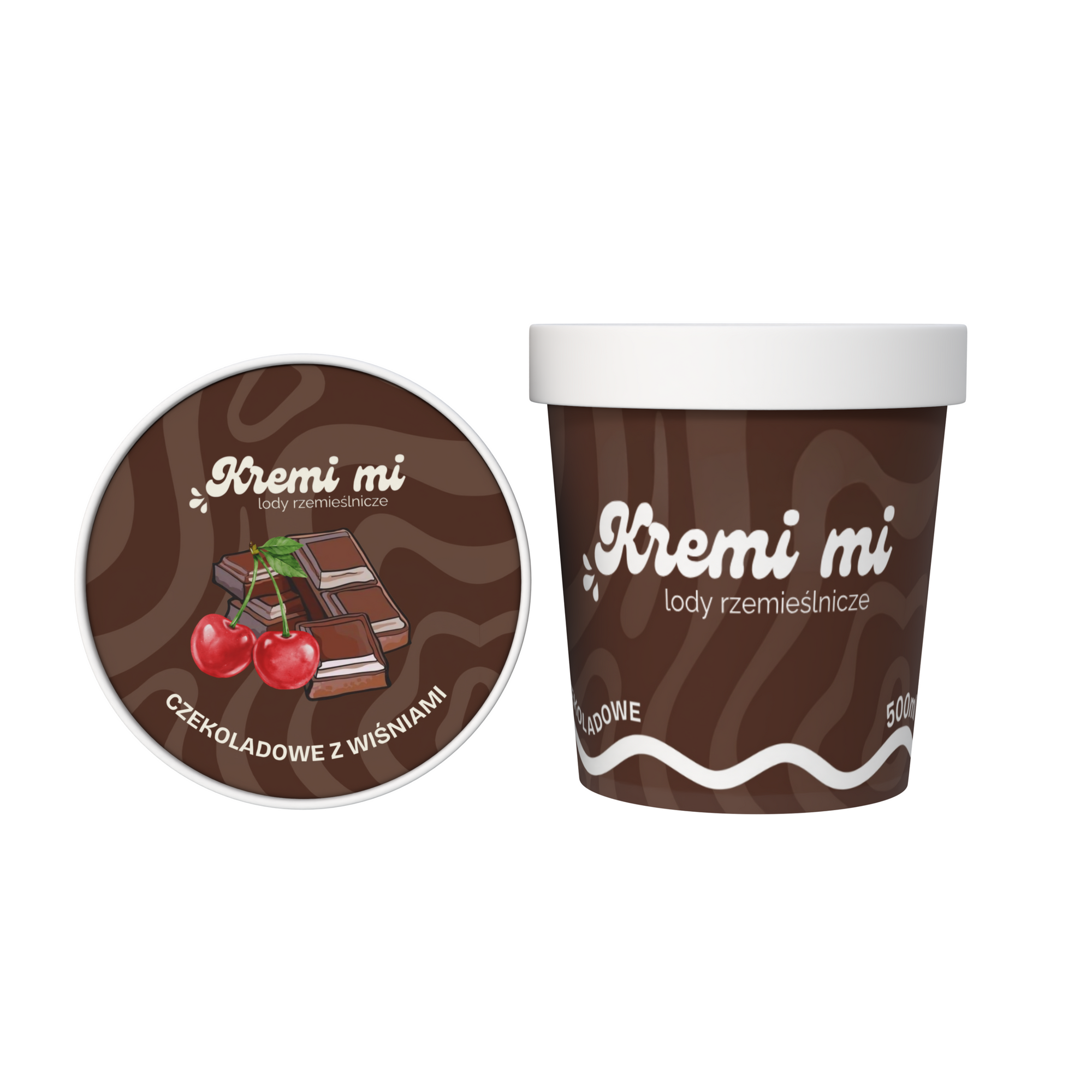 Lody Czekoladowe z Polewą Wiśniową