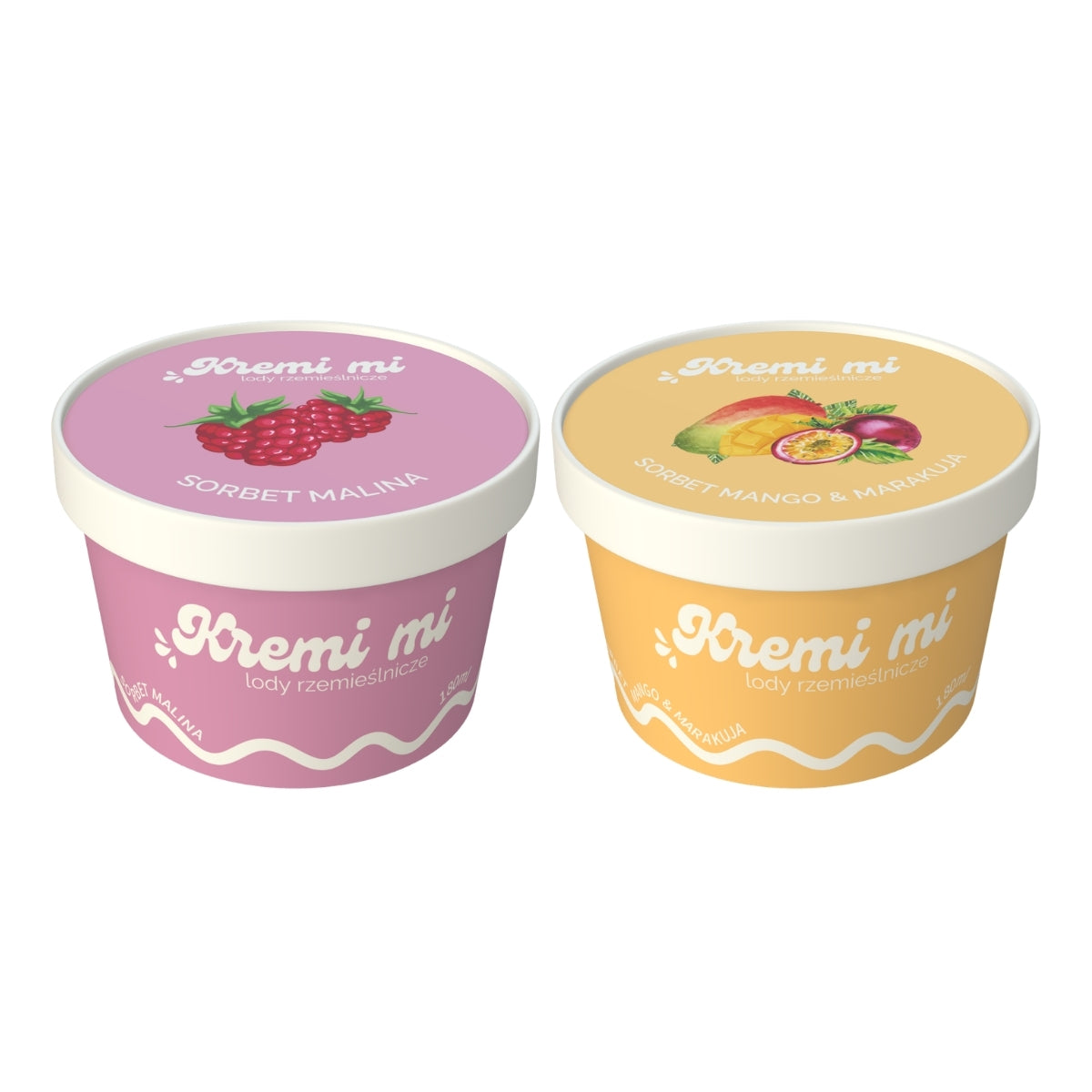 MIX: 1x Sorbet Malina + 1x Sorbet Mango & Marakuja
