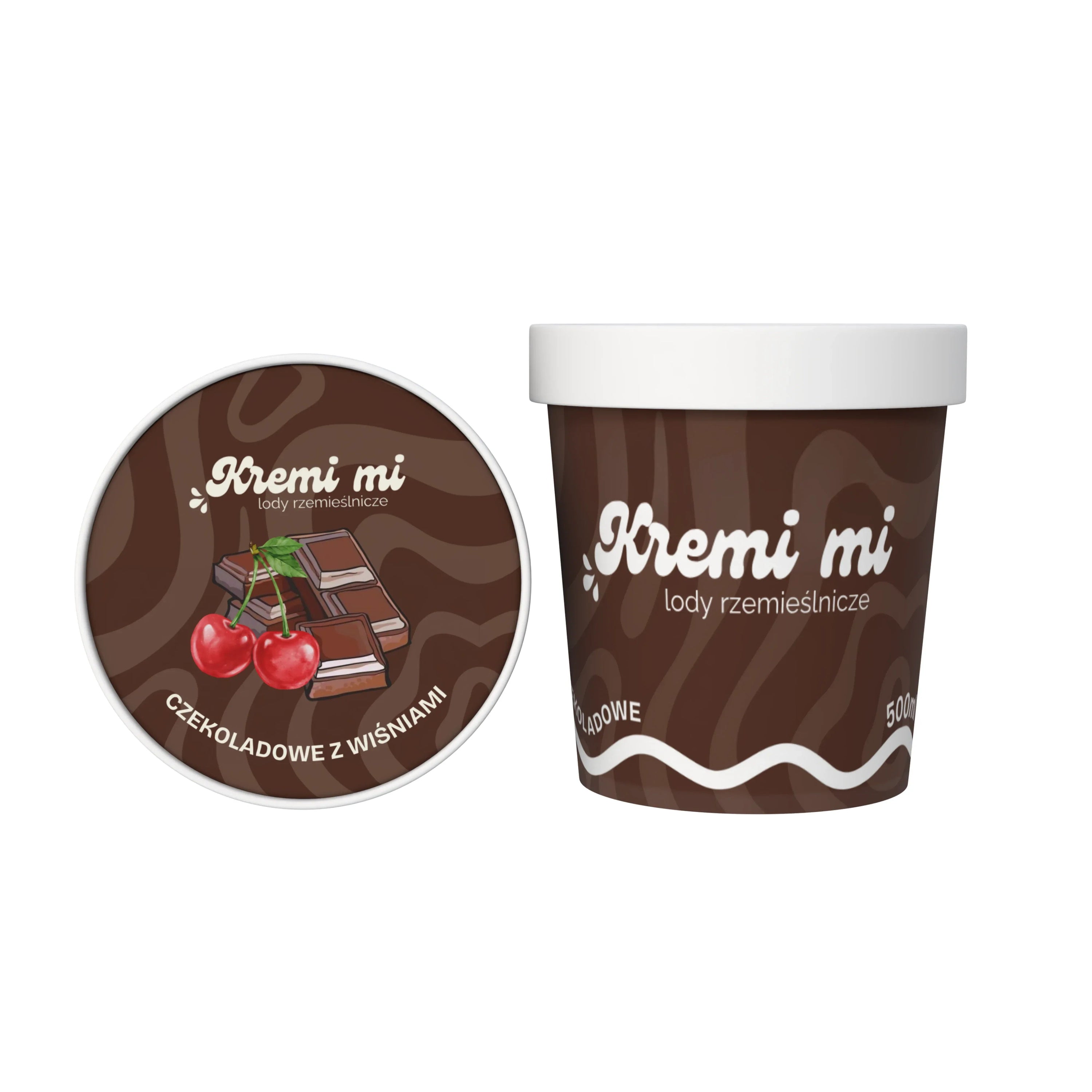 Lody Czekoladowe z Polewą Wiśniową