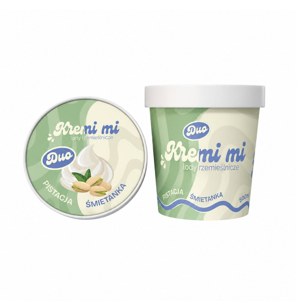 Lody DUO: Pistacja & Śmietanka