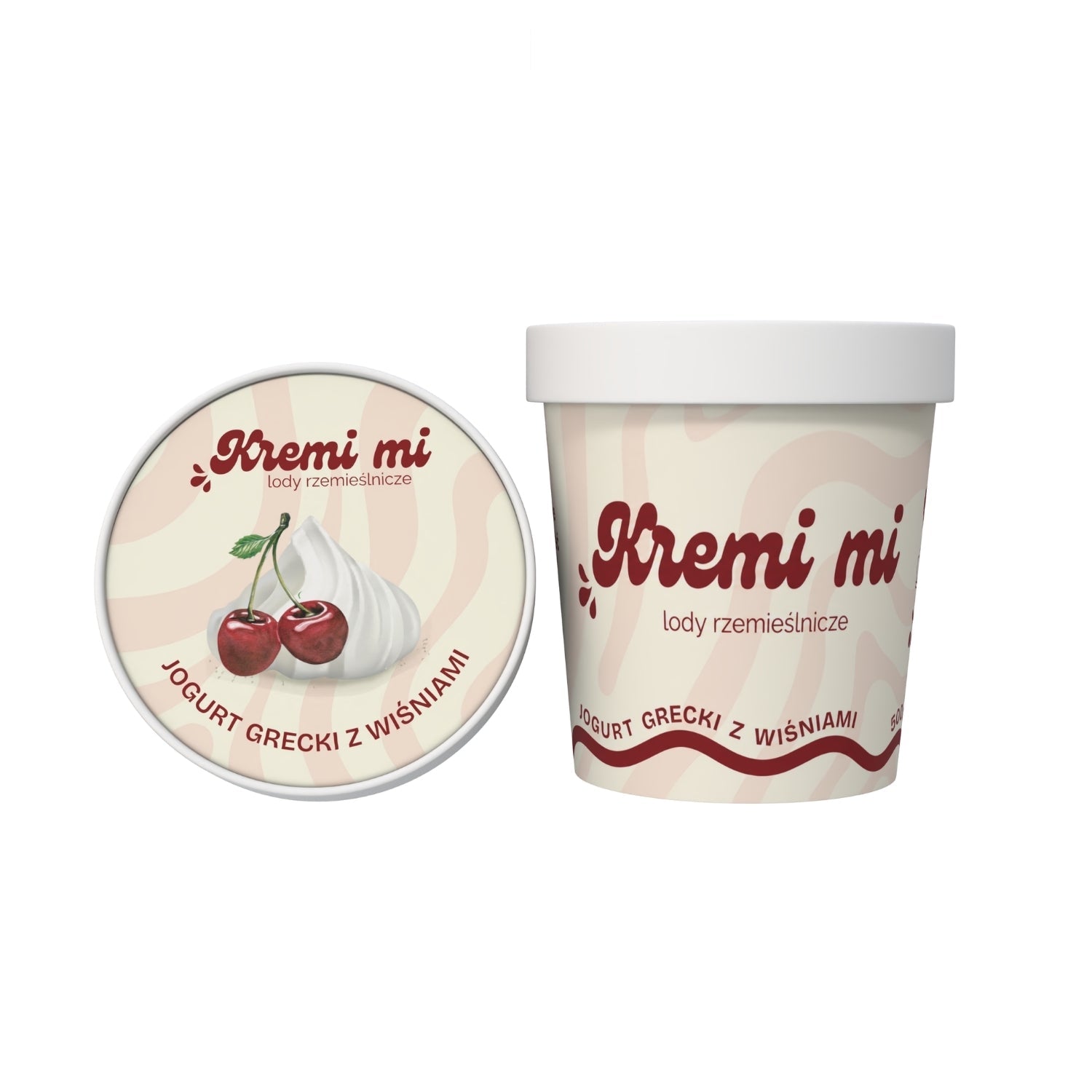 Lody Jogurt Grecki z Polewą Wiśniową