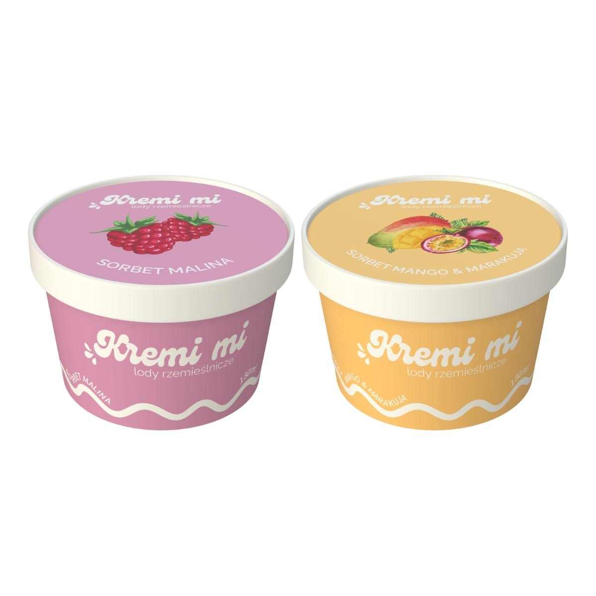 MIX: 1x Sorbet Malina + 1x Sorbet Mango & Marakuja