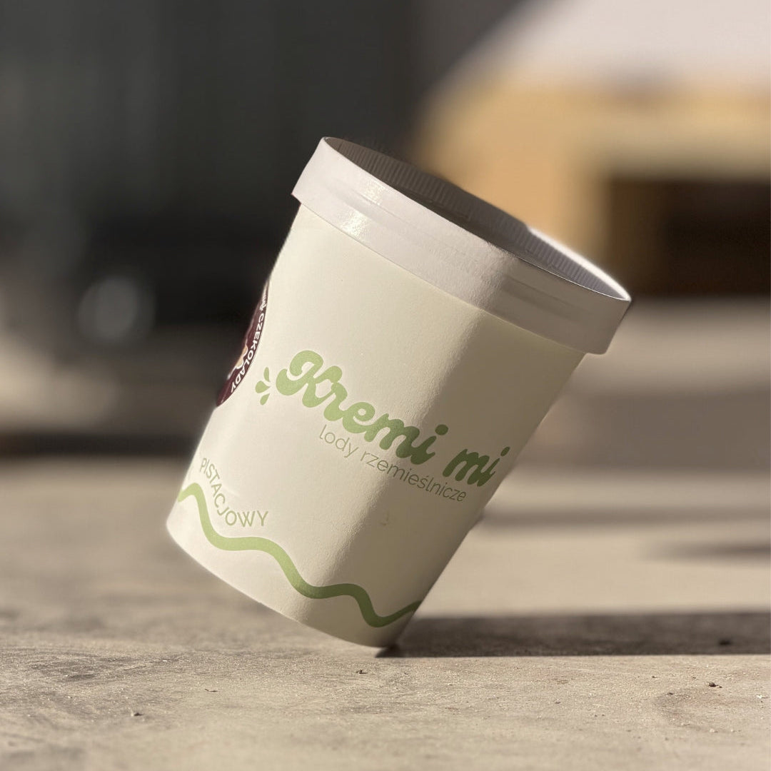Lody o smaku Sernika Pistacjowego z Czekoladą